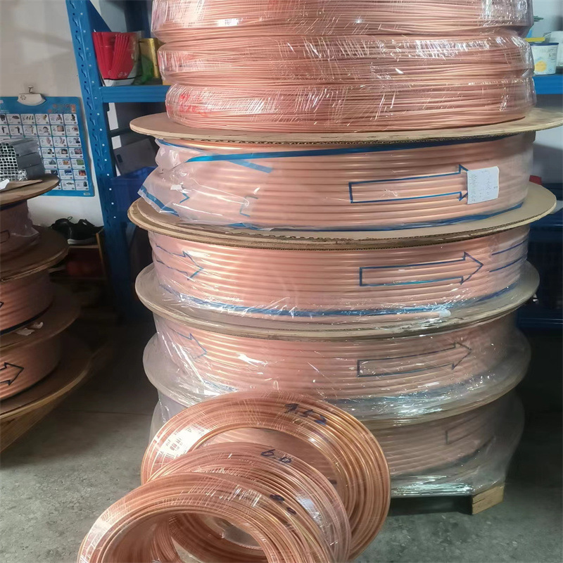 现货速发空调设备软态盘管TP2制冷中央空调专用紫铜管紫铜薄管